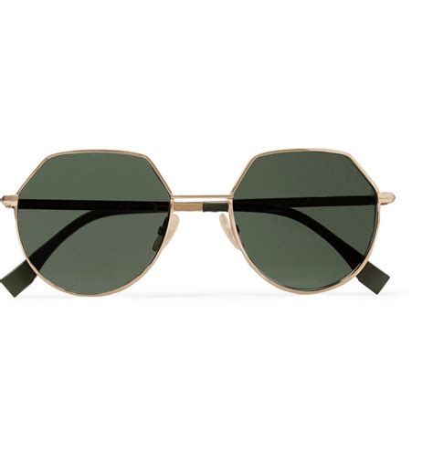 fendi round crystal sunglasses|fendi hexagon sunglasses.